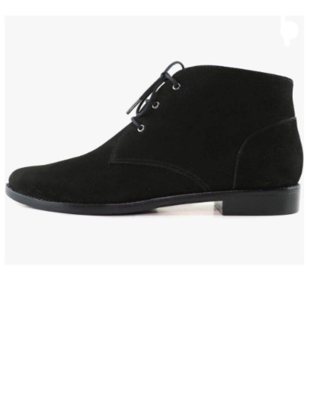 Black Womens Low Heel Pointy Toe Lace Up Chukka Ankle Boots Fall Winter Booties